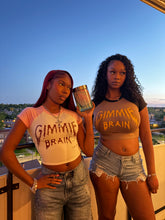 Load image into Gallery viewer, “GIMMIE BRAIN” CROPPED RAGLAN TEE
